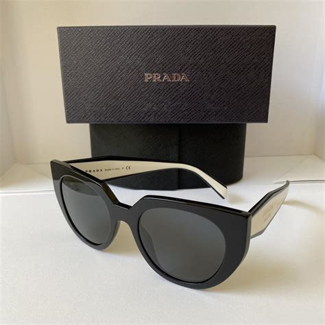 prada silver sunnies|prada black and white sunglasses.